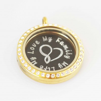 My Family My Life My Love - Locket and Plate Set - 3cm